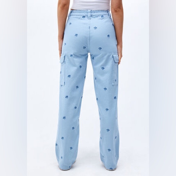 Pacsun Mushroom-Embroidered Baggy Cargo Pants - Picture 2 of 9